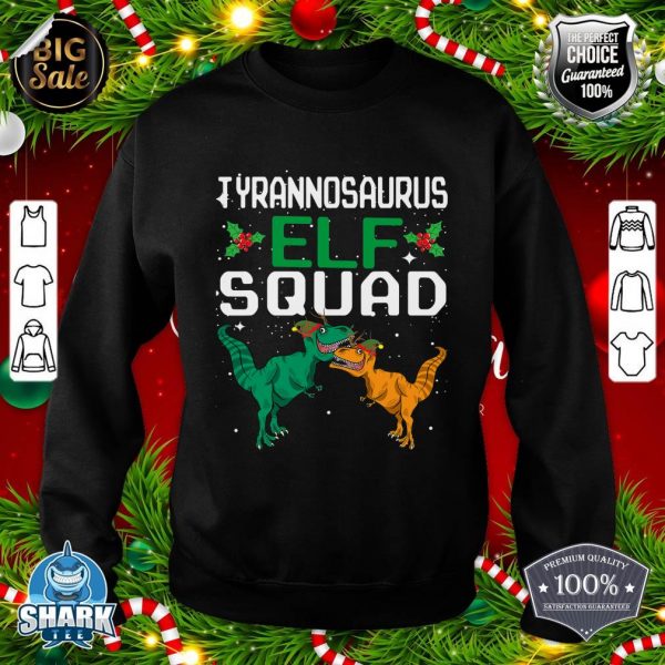 TRex Elf Squad T Rex Dinosaur Matching Family Christmas Xmas sweatshirt