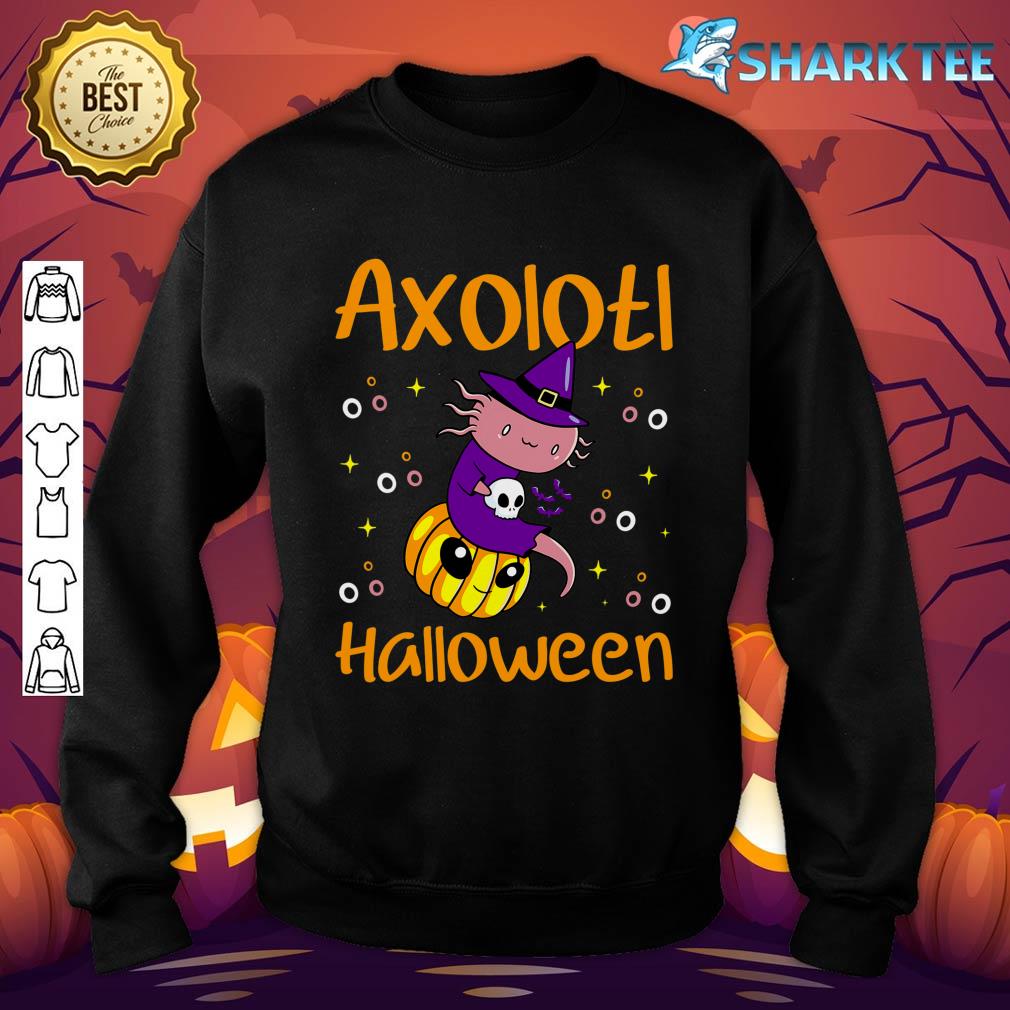 Axolotl Halloween Costume Pumpkin Kawaii Halloween Axolotl sweatshirt