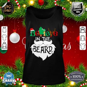 Believe in the Beard Christmas Santa Claus Xmas Gifts Men tank-top