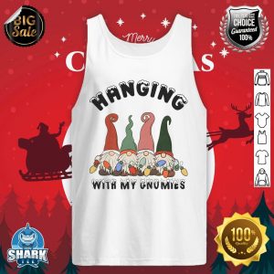 Funny Christmas Gnome Hanging With My Gnomies Christmas tank-top