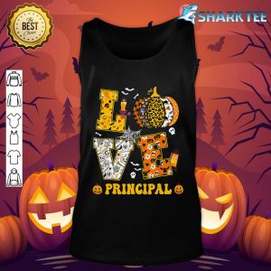 Spooky Pumpkin Love Halloween Principal Teacher Student Kids tank-top