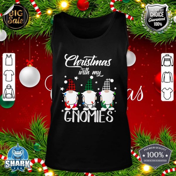 Gnome Family Christmas Shirts for Women Men - Buffalo Plaid tank-top