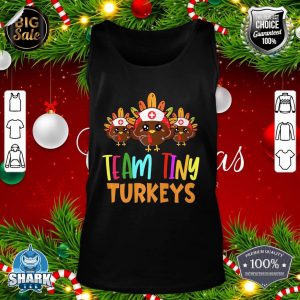 Team tiny turkeys nurse fall nicu nurse - nurse thanksgiving Premium tank-top
