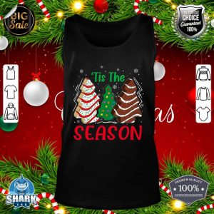 Little Tis' The Season Christmas Tree Cakes Debbie Xmas tank-top