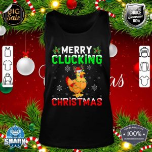 Matching Family Santa Chicken Merry Clucking Christmas tank-top