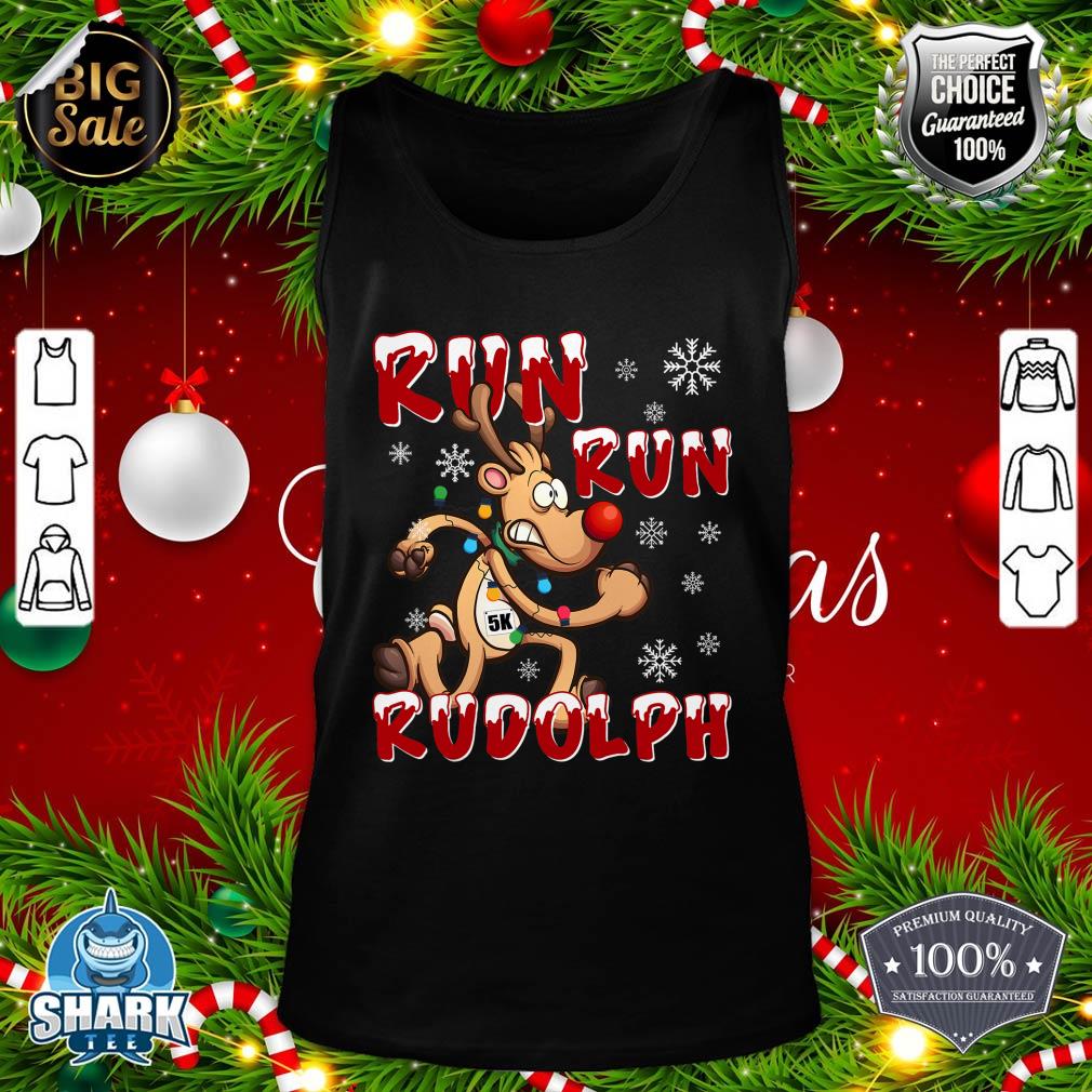 Christmas 5K Run Run Rudolph Holiday Team Running Outfit tank-top