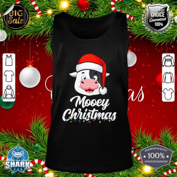 Cow Mooey Christmas Santa for Cow Lovers tank-top