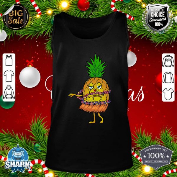 Funny Pineapple Art Men Women Pineapple Hawaiian Hula Dance tank-top