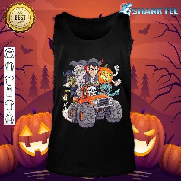 Halloween Skeleton Zombie Monster Truck Vampire Boys Kids tank-top
