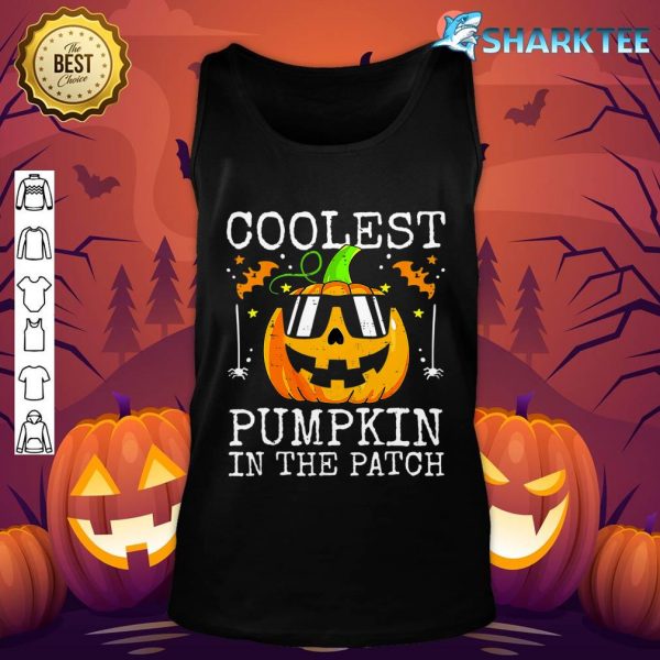Coolest Pumpkin In The Patch Halloween For Toddler Boys Kids tank-top