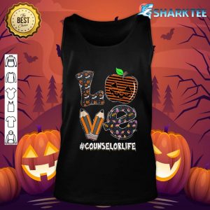 LOVE Counselor Life Witch Pumpkin Spooky Halloween Vibes tank-top