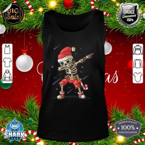 Dabbing Skeleton Santa Christmas Funny Xmas Dab Boys tank-top