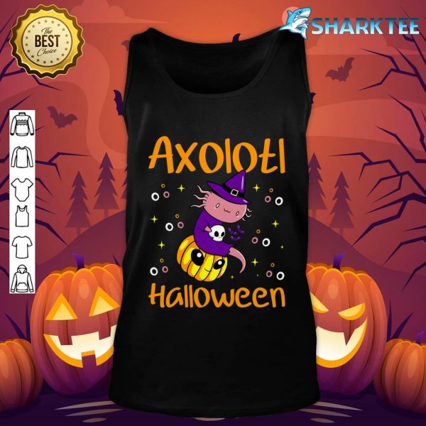 Axolotl Halloween Costume Pumpkin Kawaii Halloween Axolotl tank-top