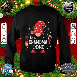 The Grandma Gnome Matching Family Christmas Gnome Pajama Sweatshirt