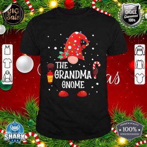 The Grandma Gnome Matching Family Christmas Gnome Pajama T-Shirt