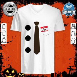 The Office Jim Three Hole Punch Halloween Costume V-neck