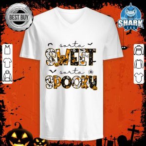 Sorta Sweet Sorta Spooky Season Cute Halloween Costume Women Premium v-neck