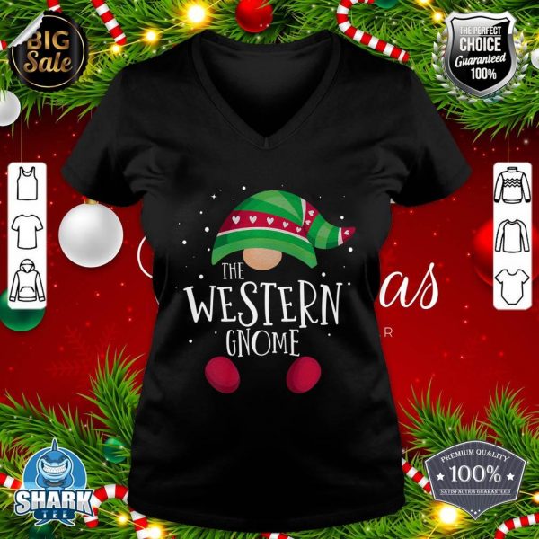 Western Gnome Family Matching Christmas Pajamas Premium v-neck