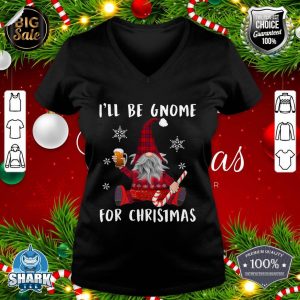 I'll Be Gnome For Christmas, Beer, By Yoray v-neck