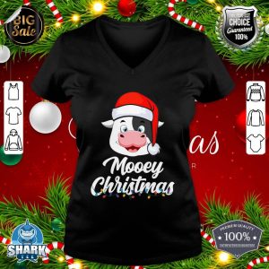 Cow Mooey Christmas Santa for Cow Lovers v-neck