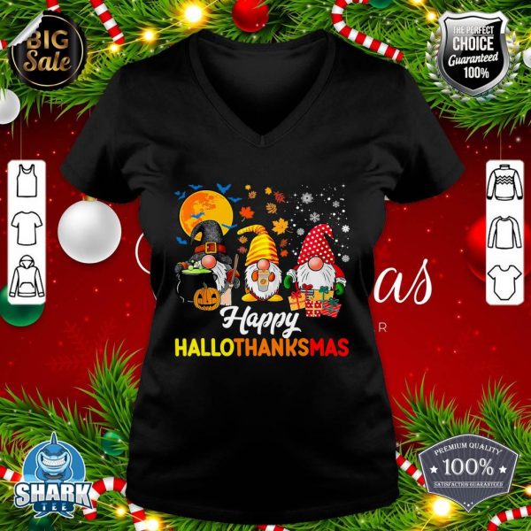 Christmas Happy Hallothanksmas v-neck