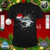 Xmas Lighting Santa Hat Hammerhead Shark Christmas T-Shirt