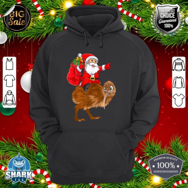 Matching Family Funny Santa Riding Kiwi Bird Christmas hoodie