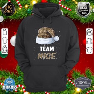 Team Nice Santa leopard hat Pajamas Family Xmas men women Premium hoodie