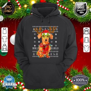Ugly Sweater Christmas Lights Dachshund Dog Puppy Lover hoodie