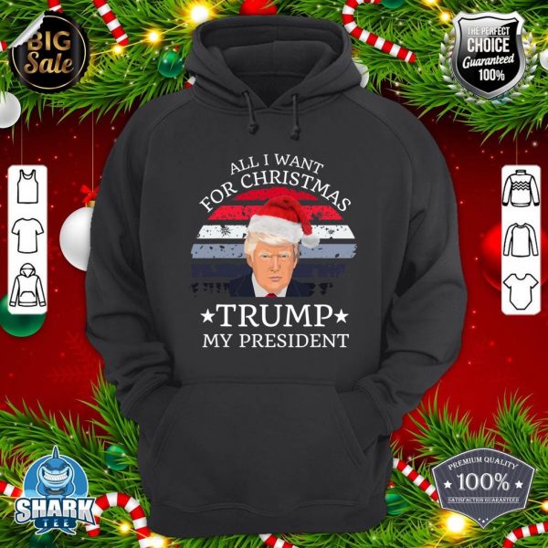All I Want For Christmas Is trump my President trump hoodie