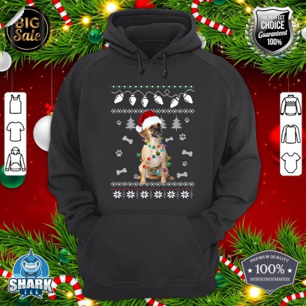 Puggle Christmas Dog Light Ugly Sweater hoodie