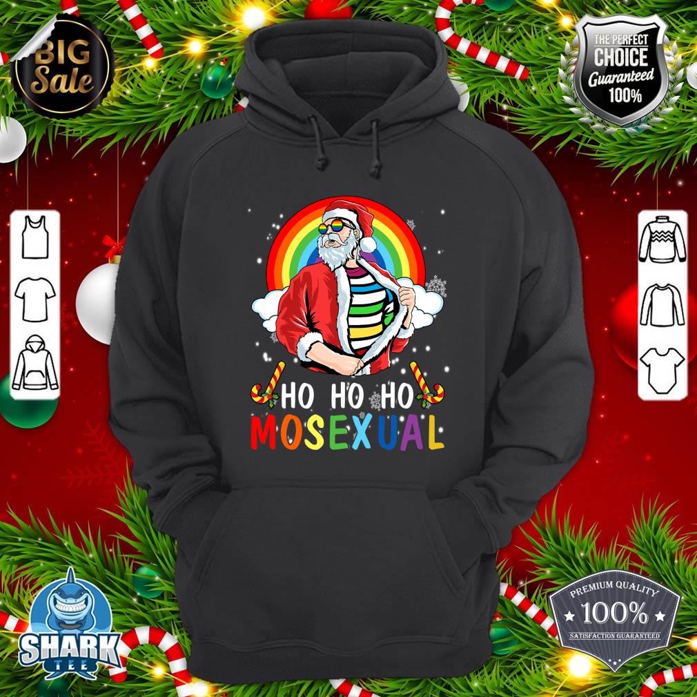 Mens Ho Ho Ho Mosexual Gay Santa LGBT Pun Gay Pride Christmas hoodie