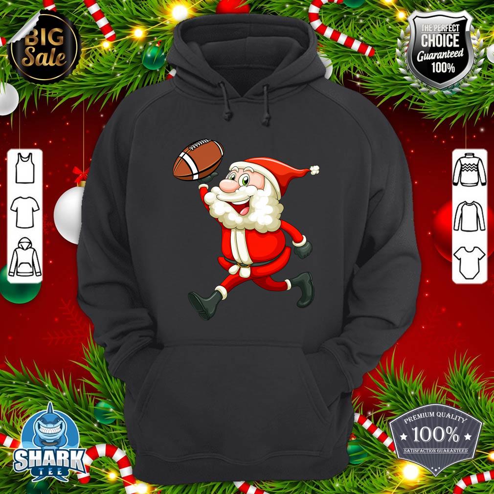 Santa Football Player Christmas Cute Sport X-Mas Pajama Pj hoodie