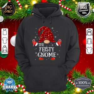 Feisty Gnome Buffalo Plaid Matching Family Christmas hoodie