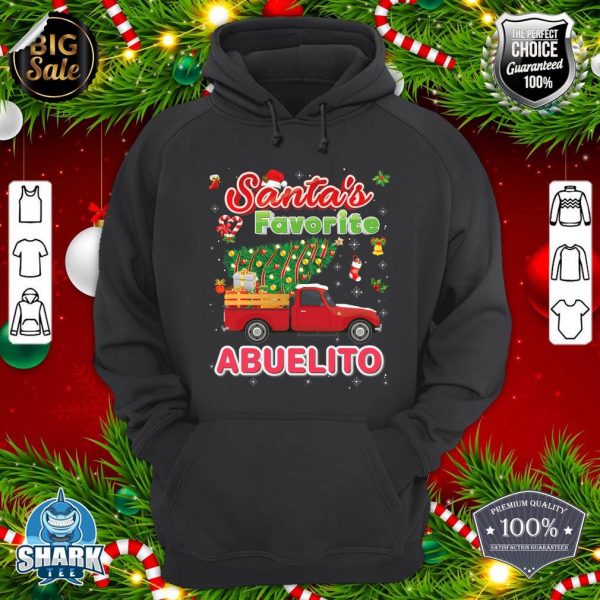 Santa's Favorite Abuelito Christmas Tree Truck Matching Xmas hoodie