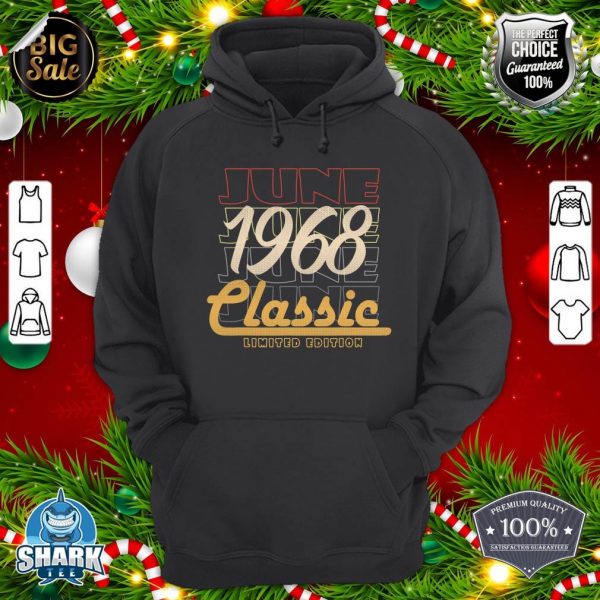 54 Years Old Birthday Gifts Vintage June 54th 1968 hoodie