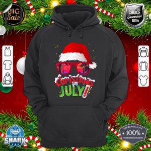 Funny Christmas in July Summer Santa Sunglasses Xmas hoodie