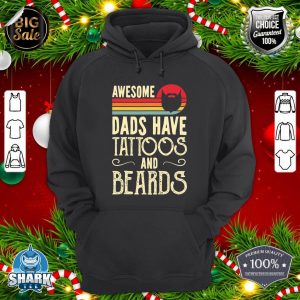 Mens Awesome Dads Have Tattoos and Beards Funny Father Day hoodie