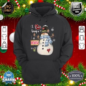 I Love Being A Memaw Snowman Grandma christmas hoodie