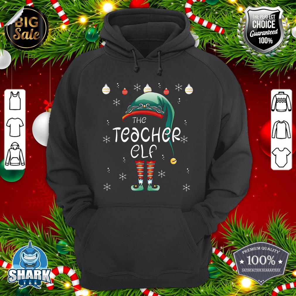 Christmas Pajama The Teacher Elf hoodie