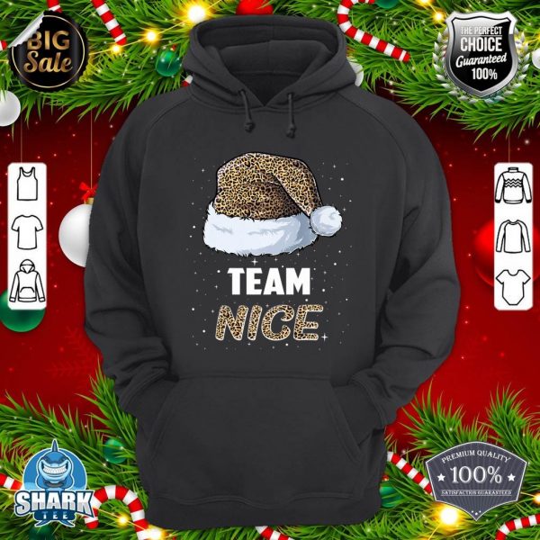 Team Nice Santa leopard hat Pajamas Family Xmas men women Premium hoodie