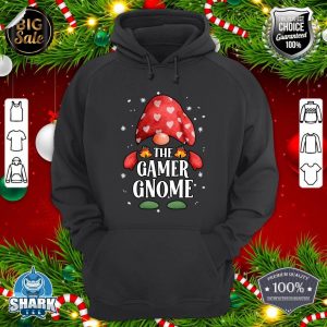 Funny Christmas The Gamer Gnome Gamer Pajama Playing hoodie