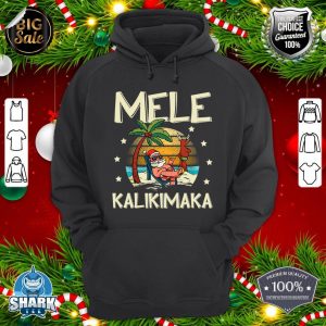 Mele Kalikimaka funny santa palms for Sommer Christmas hoodie