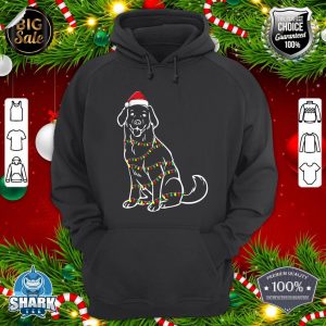 Golden Retriever Christmas Tree Lights X-Mas Cute Dog Puppy hoodie