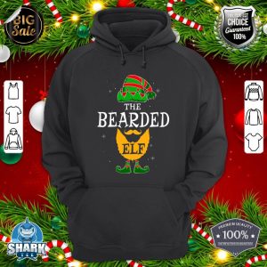 Mens The Bearded Elf Group Matching Family Christmas Daddy Funny hoodie