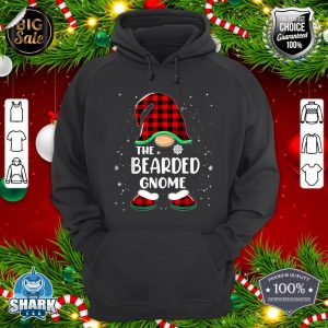 Bearded Gnome Buffalo Plaid Matching Family Christmas Pajama hoodie