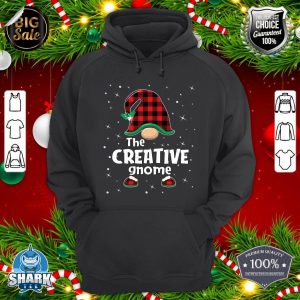 Creative Gnome Buffalo Plaid Matching Christmas Gift Pajama hoodie