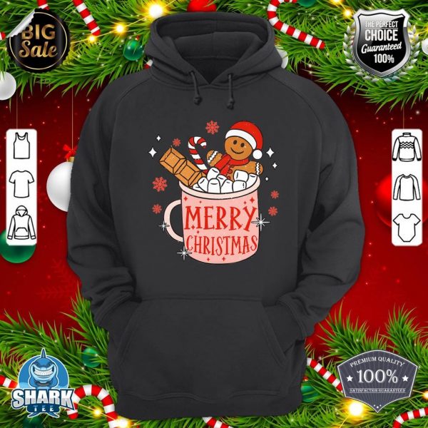 Funny Gingerman Cookie Hot Chocolate Merry Christmas Pajama hoodie