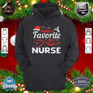 Santas Favorite Nurse Christmas Scrub Xmas RN Men Women hoodie