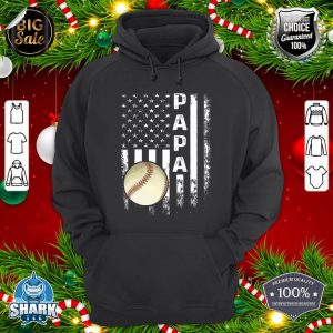 Baseball Papa American Flag Vintage Christmas Xmas hoodie